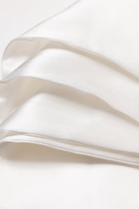 Set Of 2 - Silk Pillowcases (Standard/Queen) White Pillowcase