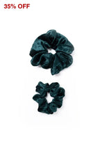 Load image into Gallery viewer, Emerald Velvet Dreamy Scrunchie By Tr Scrunchies
