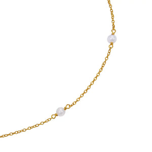 Satin Gold Necklace by Aleyolé