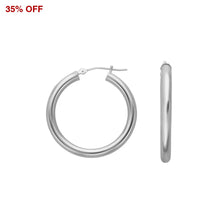 Charger l&#39;image dans la galerie, Silver Amalfi Hoop Earrings

