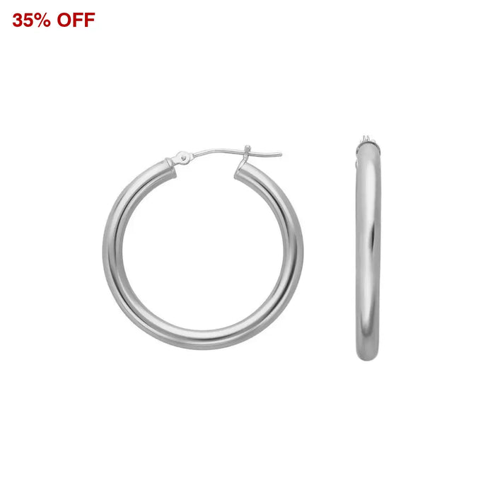 Silver Amalfi Hoop Earrings