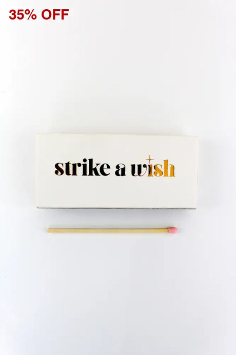 Strike A Wish Drawer Matchbox (Pink Matches) Matches