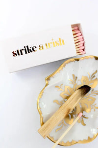 Strike A Wish Drawer Matchbox (Pink Matches) Matches