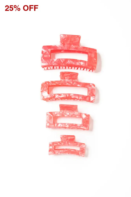Tr X Bethany 4 Claw Clip Bundle (Value Of $86) Pink Clawclips