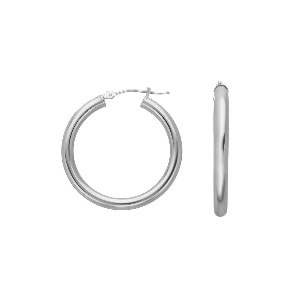 Silver Amalfi Hoop Earrings